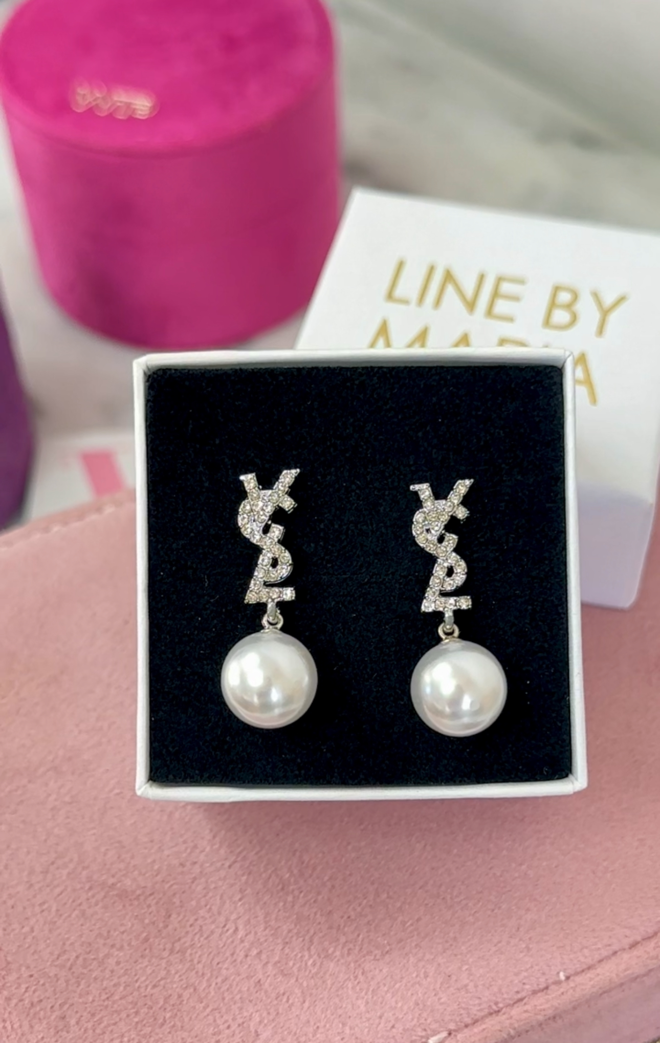 Earrings Design Pearl Silver