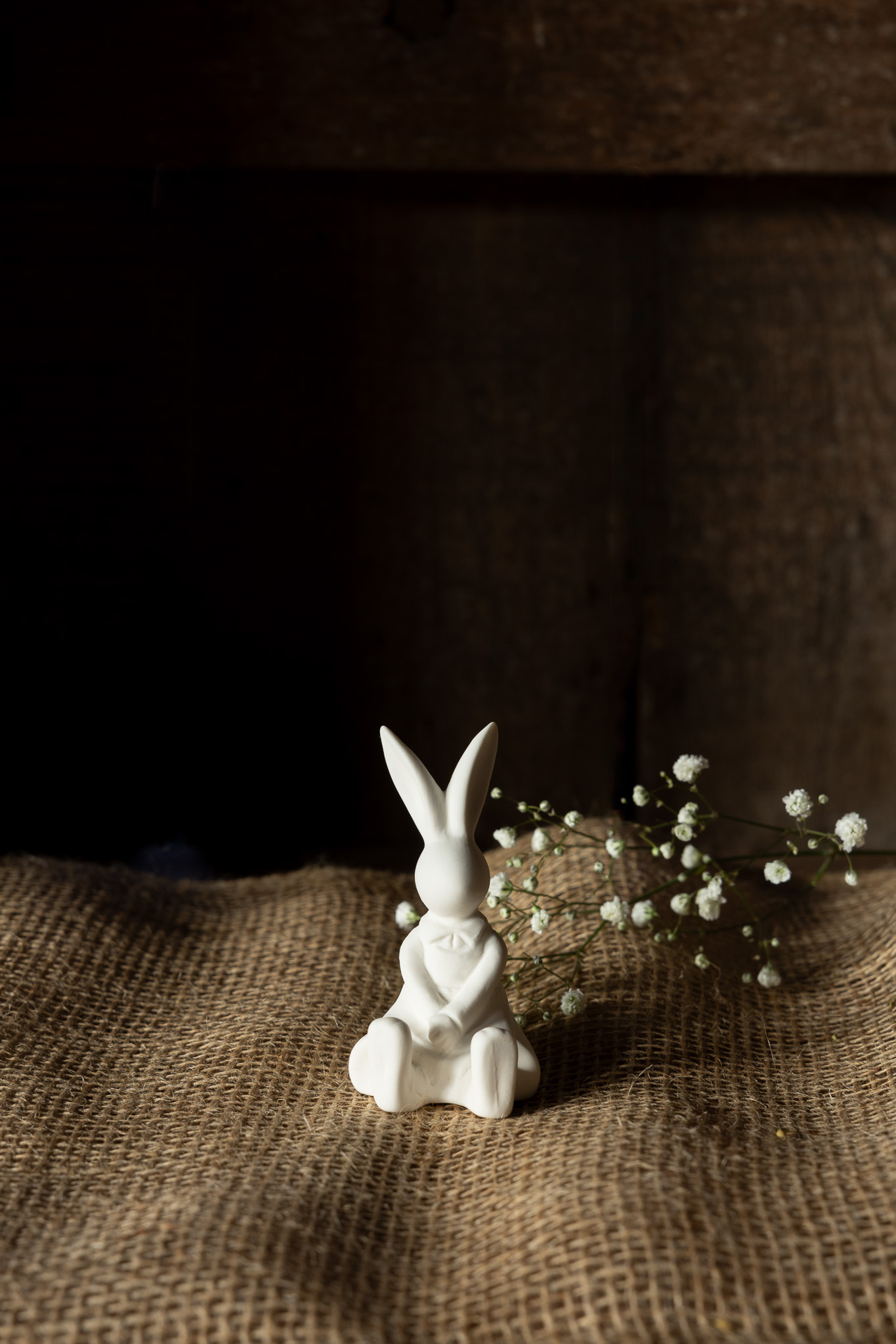 Sally - Kanin - Hare - Påskpynt - Vit Dekoration  - 3