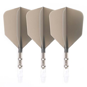 Cuesoul ROST T19 Big Wing Shape Grey Flight with Clear Shaft Size  S