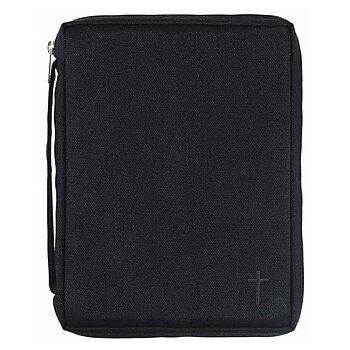 Bibelfodral –XLarge, svart canvastyg med kors (BCK-51X)