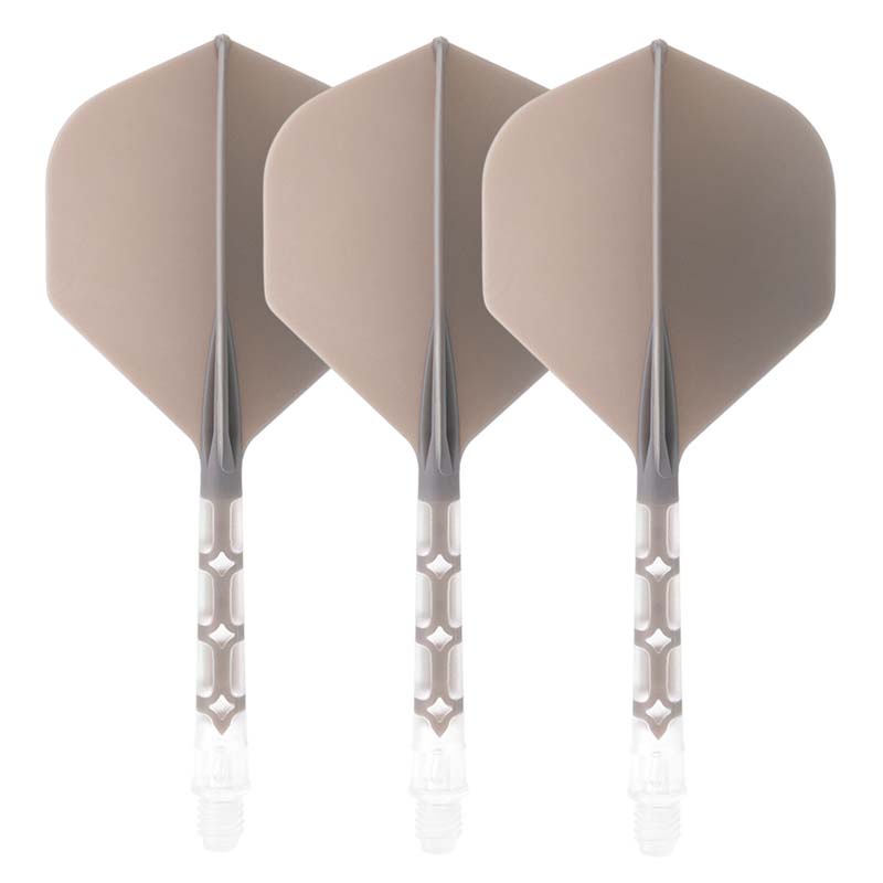 Cuesoul ROST T19 Standard Shape Grey Flight with Clear Shaft Size L