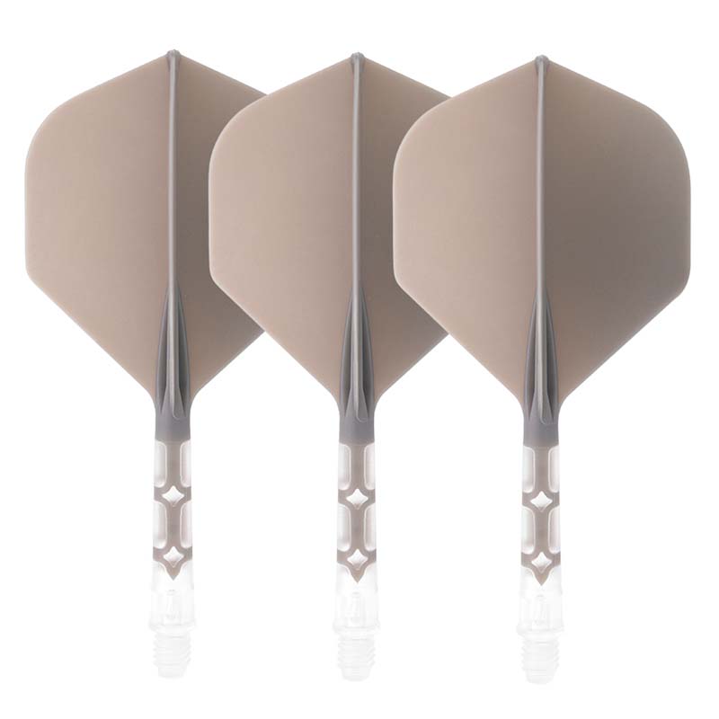 Cuesoul ROST T19 Standard Shape Grey Flight with Clear Shaft Size M