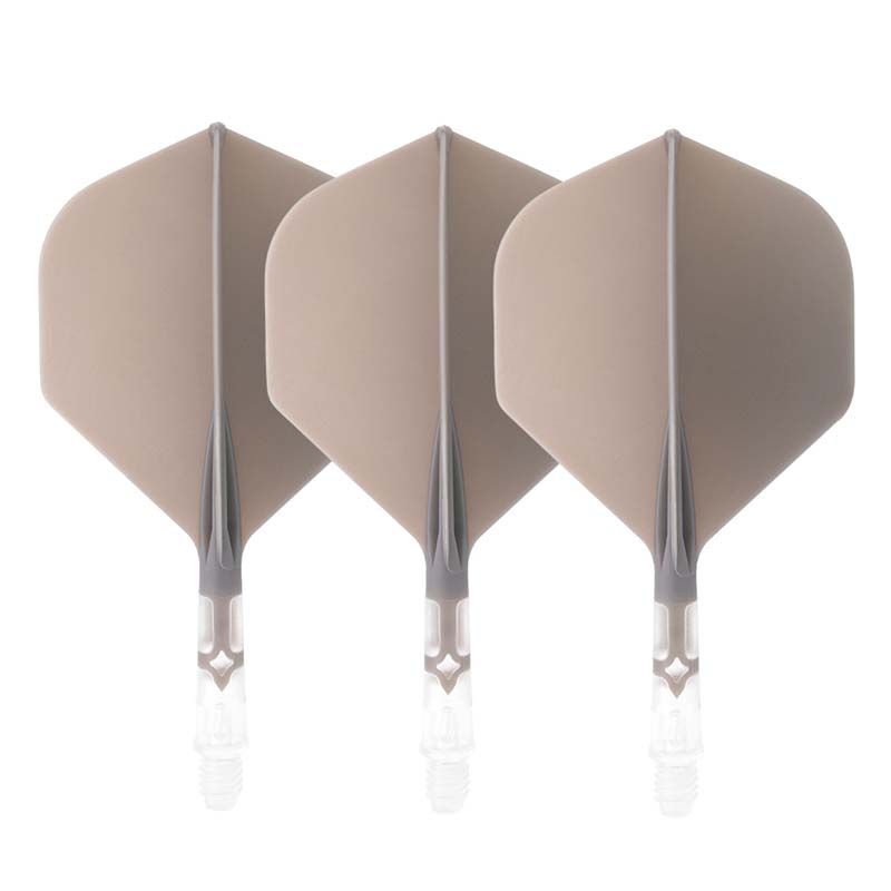 Cuesoul ROST T19 Standard Shape Grey Flight with Clear Shaft Size S