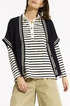  In Front - Samba Knit Vest Navy - 4