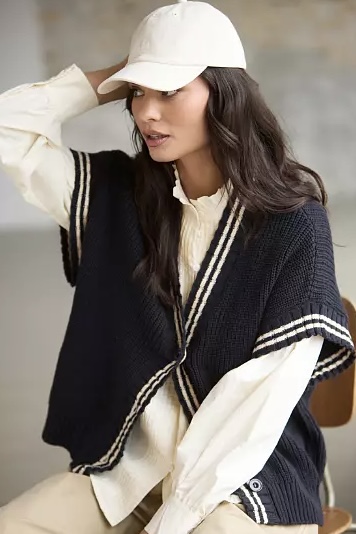  In Front - Samba Knit Vest Navy - 5
