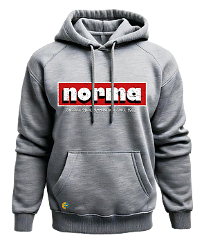 NORMA® Retro Logo gray hoodie