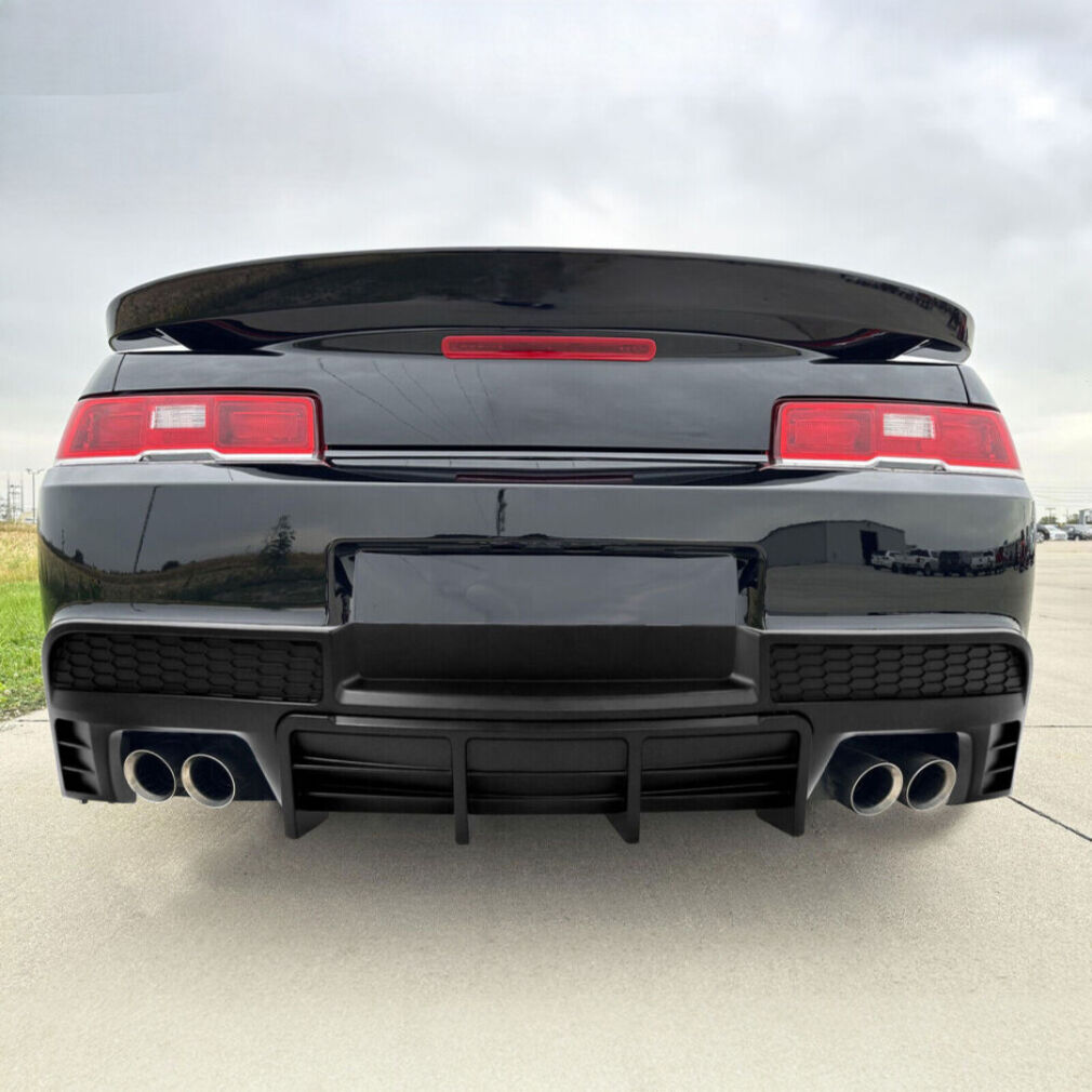 Dubbla Ändrörs + Bakre  Diffuser - Blank Svart (CAMARO 14-15) - 4