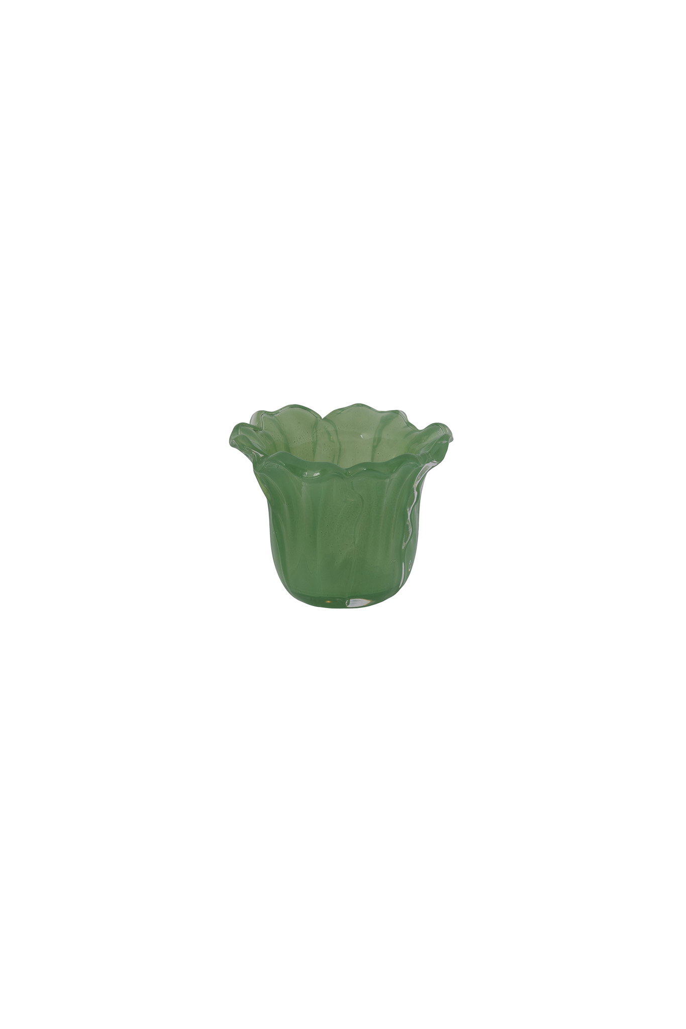 Ljunga - Ljusstake - Ljuslykta - Salladsblad - Glas - Grön - 4