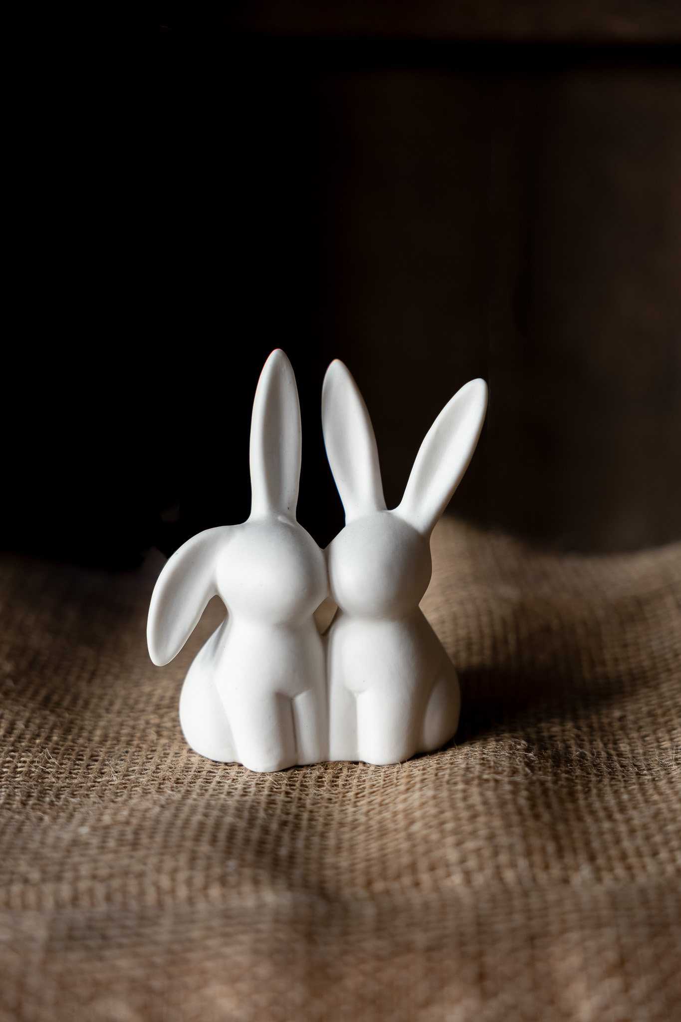 Love - Kaninpar - Kaniner - Hare - Vit - Påskpynt - Påskdekoration  - 2