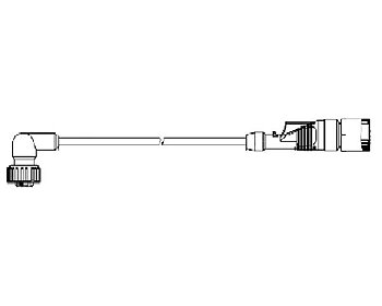 TPMS Fleet kabel för T-EBS Wabco ZF-SUBSYSTEM port (Wabco artnr 449 913 050 0)