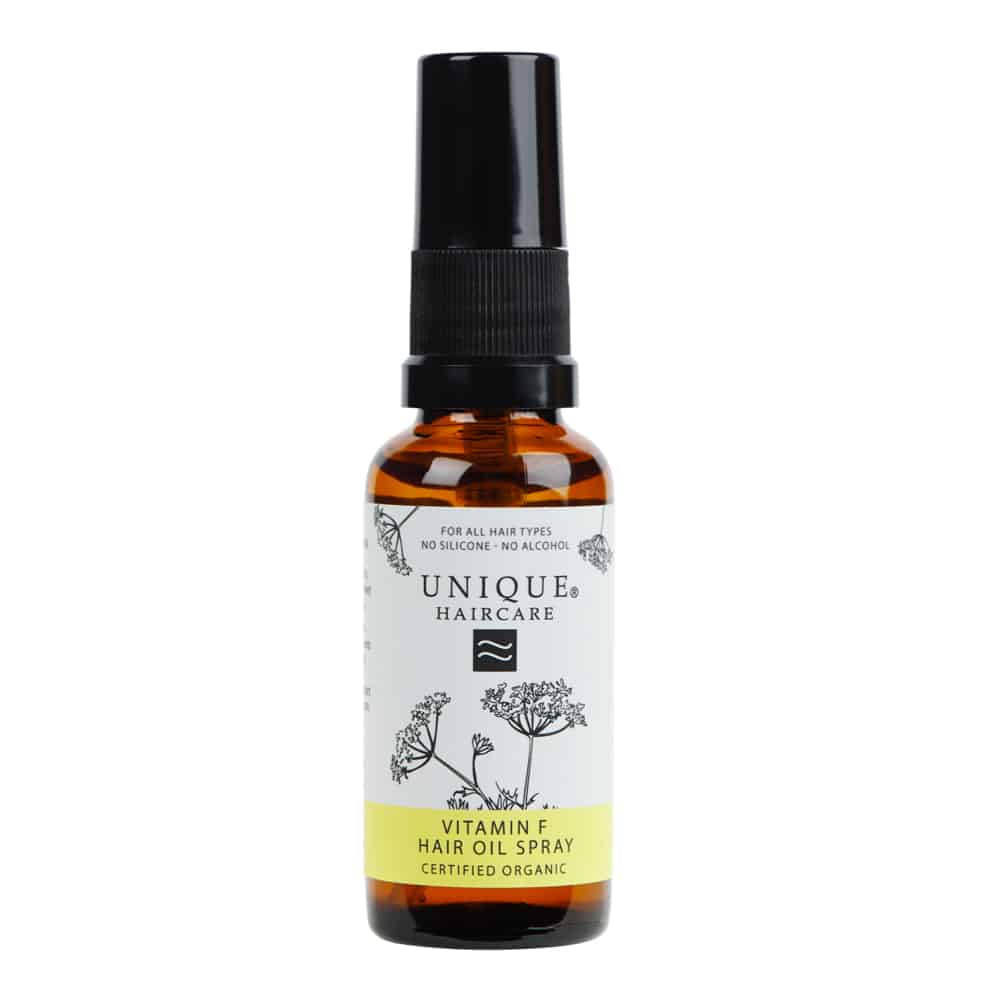 UNIQUE BEAUTY VITAMIN F HAIR OIL SPRAY 30ml | Økologisk hårolje for alle hårtyper