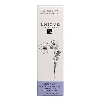 UNIQUE BEAUTY OMEGA-3 SCALP & HAIR OIL 30ml | Økologisk hår- og hodebunnsolje