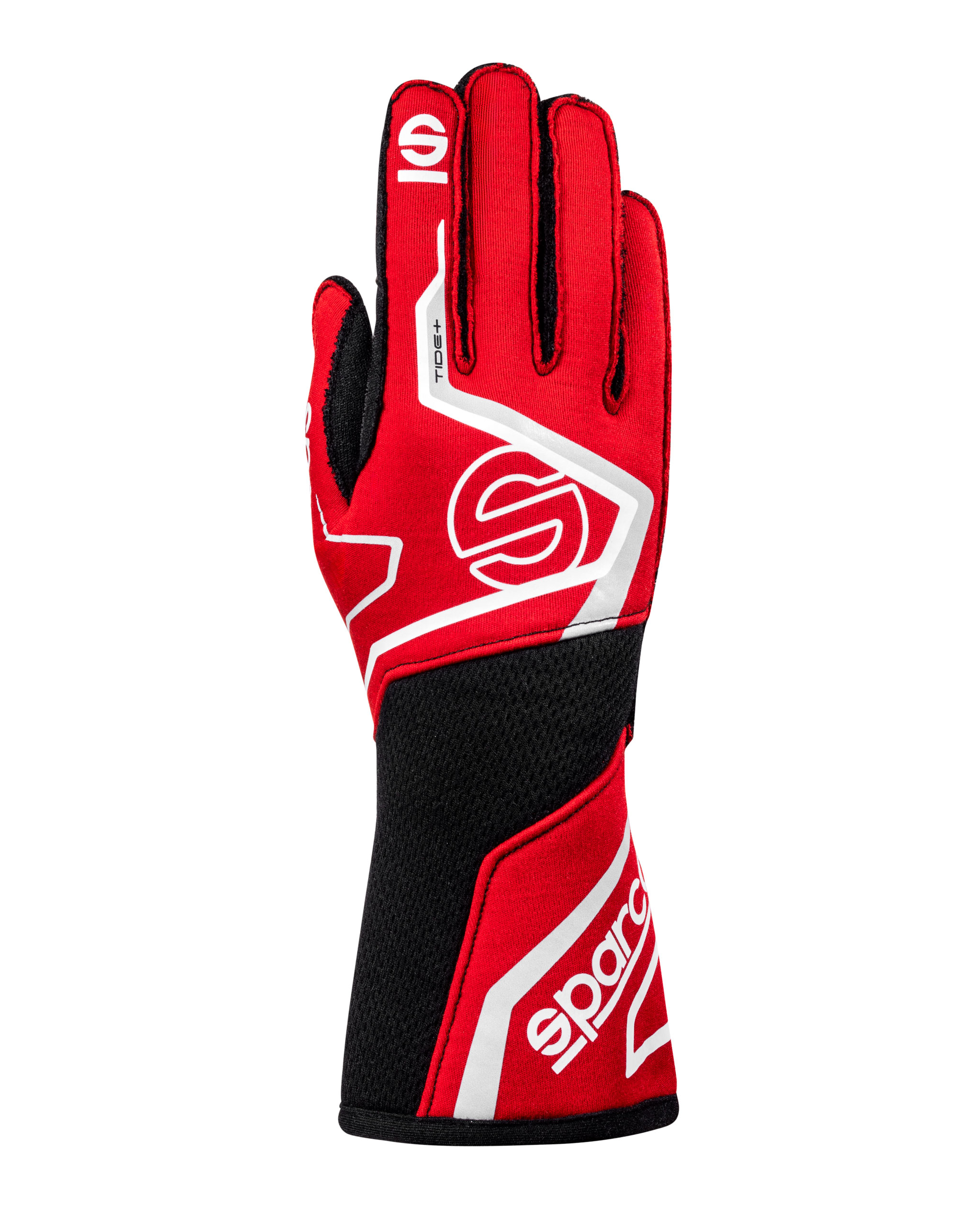 Sparco handske Tide+ , HTX för bästa greppp  , utvändig söm , Röd