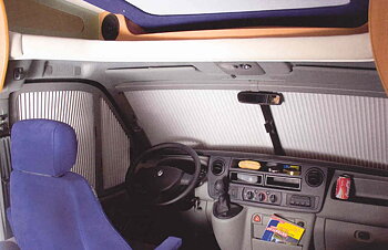 Invändig Mörkläggningsgardiner Renault Master 2010- REMIS Front . För bilar utan regnsensor.