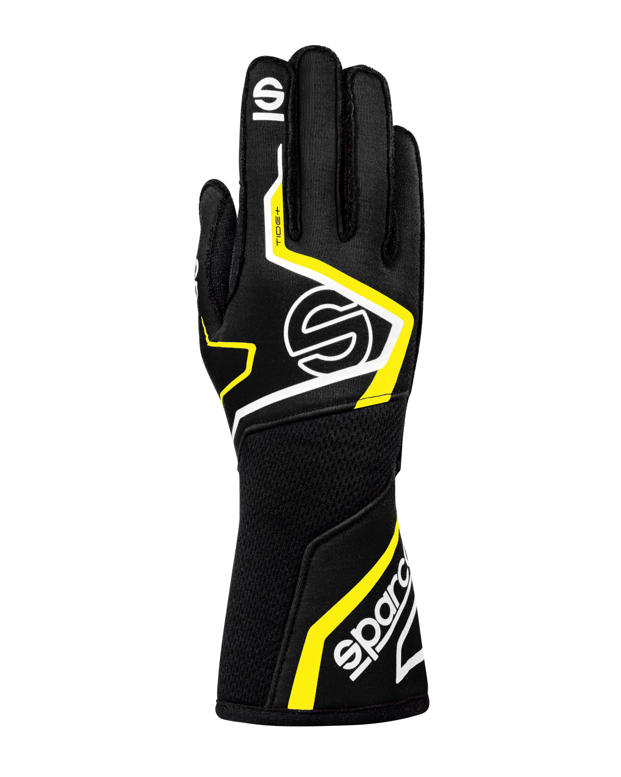 Sparco handske Tide+ , HTX för bästa greppp  , utvändig söm , Svart/Gul