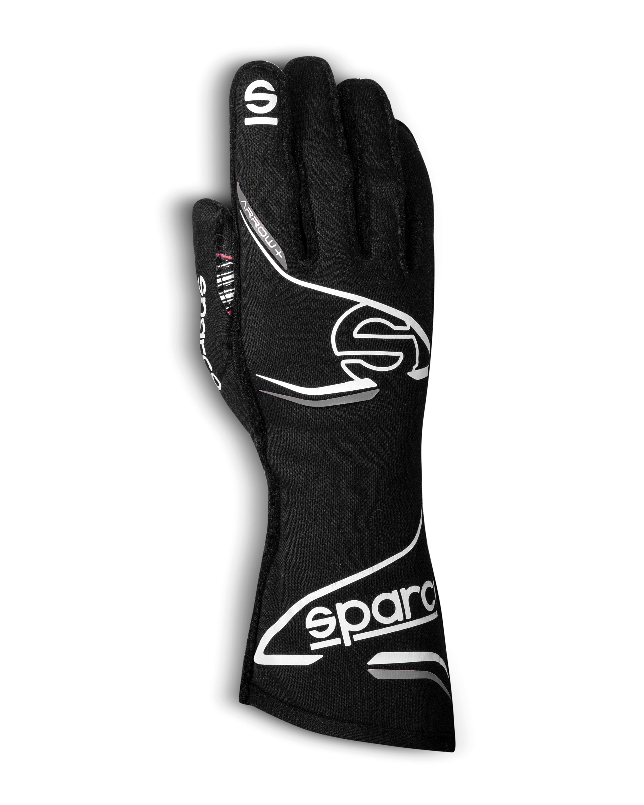 Sparco handske Arrow+ , HTX för bästa greppp  , utvändig söm , Svart vit