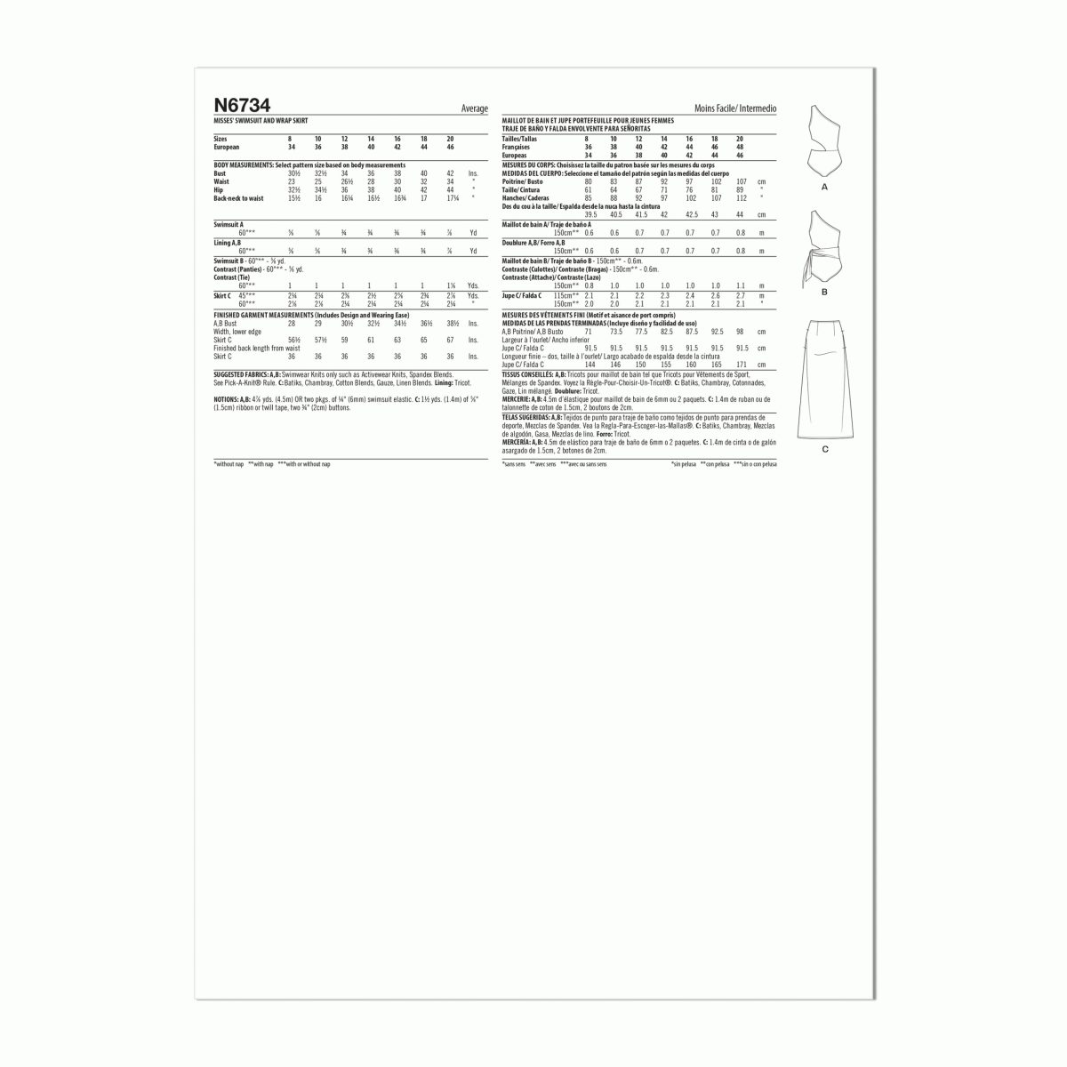 N6734 - Baddräkt och omlottkjol - 7