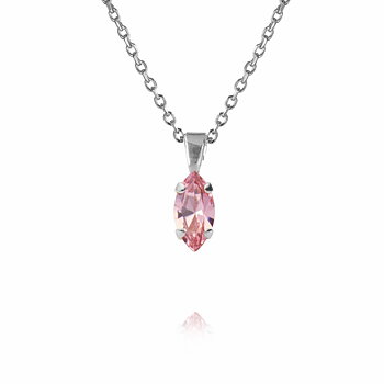 Caroline Svedbom Petite Navette halsband rhodium light rose