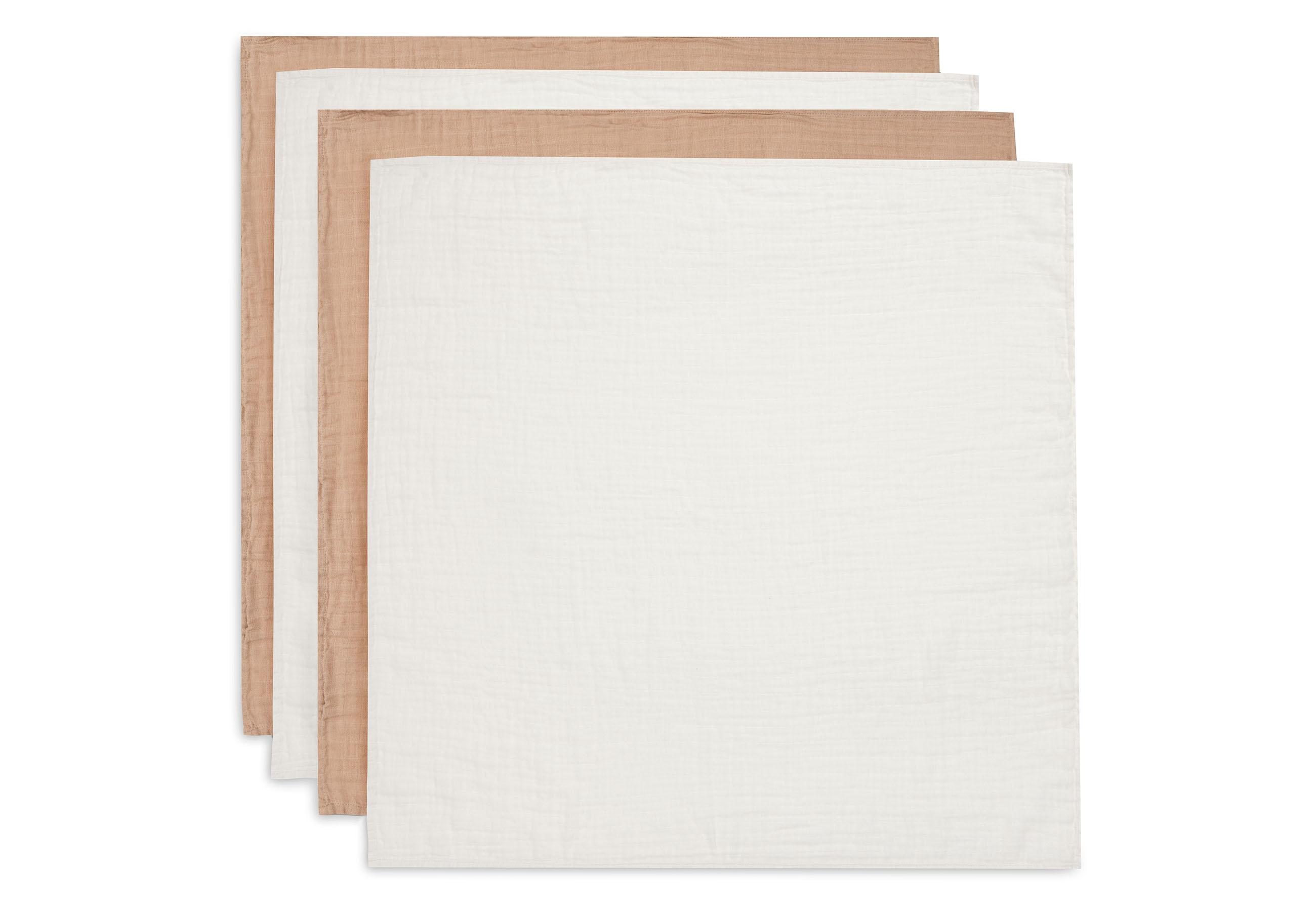 Jollein Muslinfilt 70x70cm Biscuit/Ivory 4pack