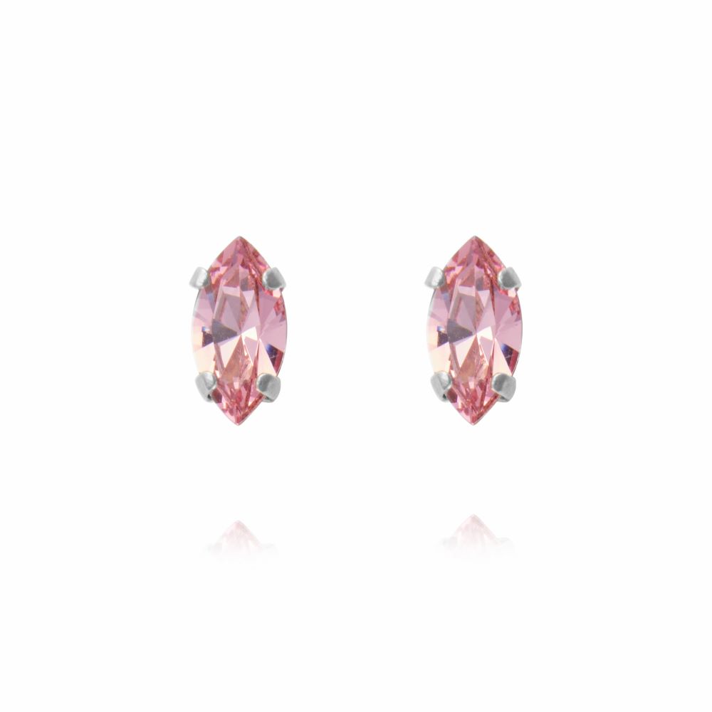 Caroline Svedbom Petite Navette örstickare rhodium light rose