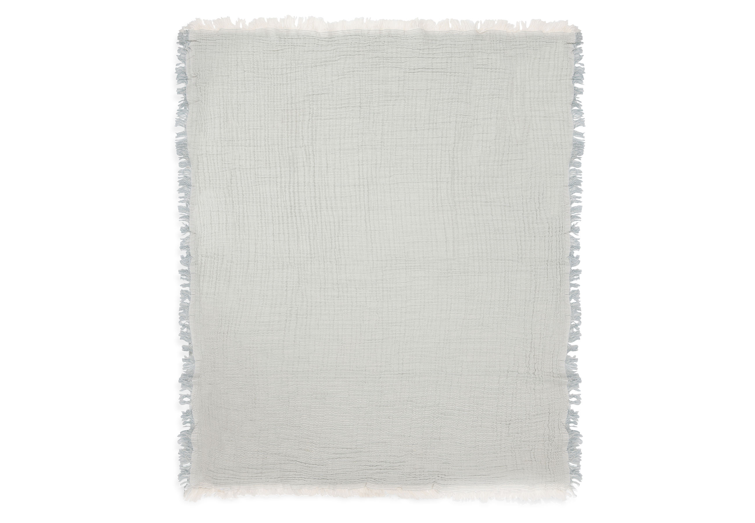 Jollein Filt Muslin 75x100cm Fringe Stripe Sea Green GOTS - 3