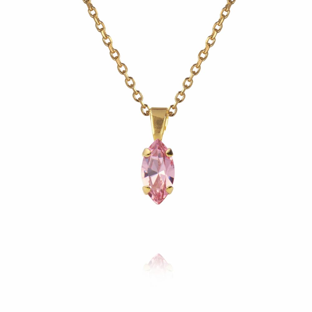 Caroline Svedbom Petite Navette halsband guld light rose