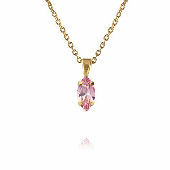 Caroline Svedbom Petite Navette halsband guld light rose
