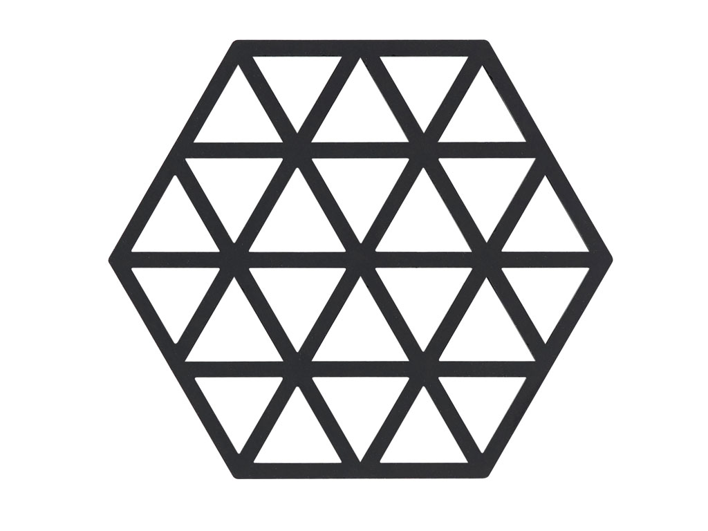 Zone Grytunderlägg Triangles Silikon Svart