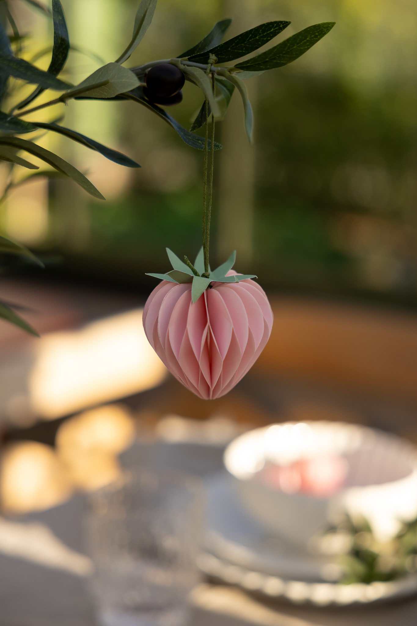 Frodig - Jordgubbe - Hängande dekoration - Rosa - Vikt papper - 2
