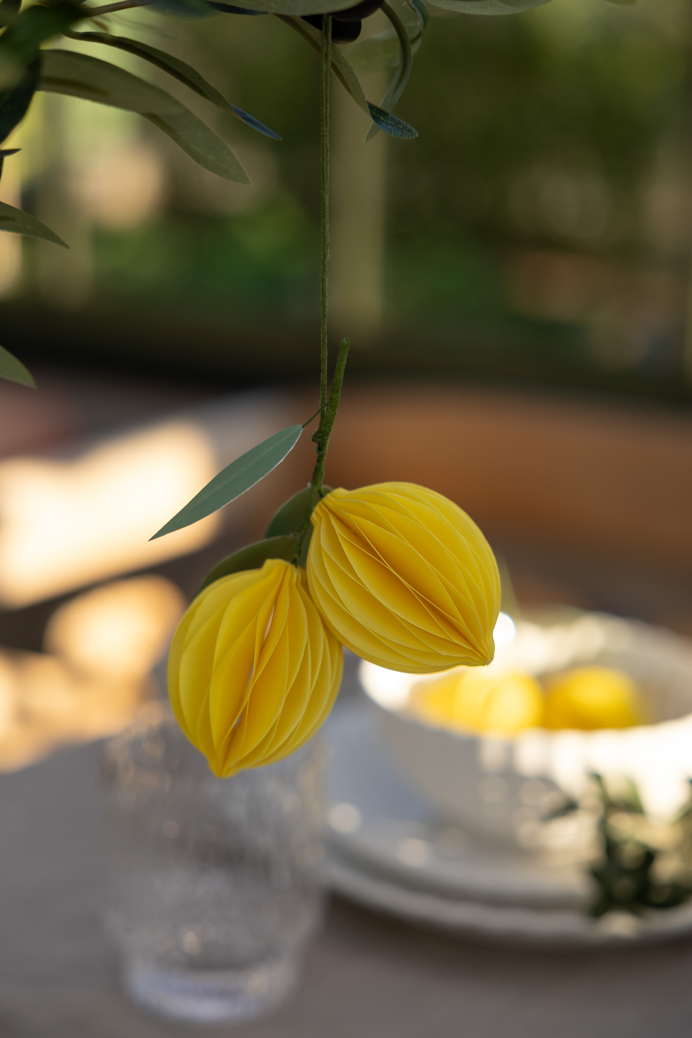 Lush - Lemon - Hanging double decoration - Folded paper - 2