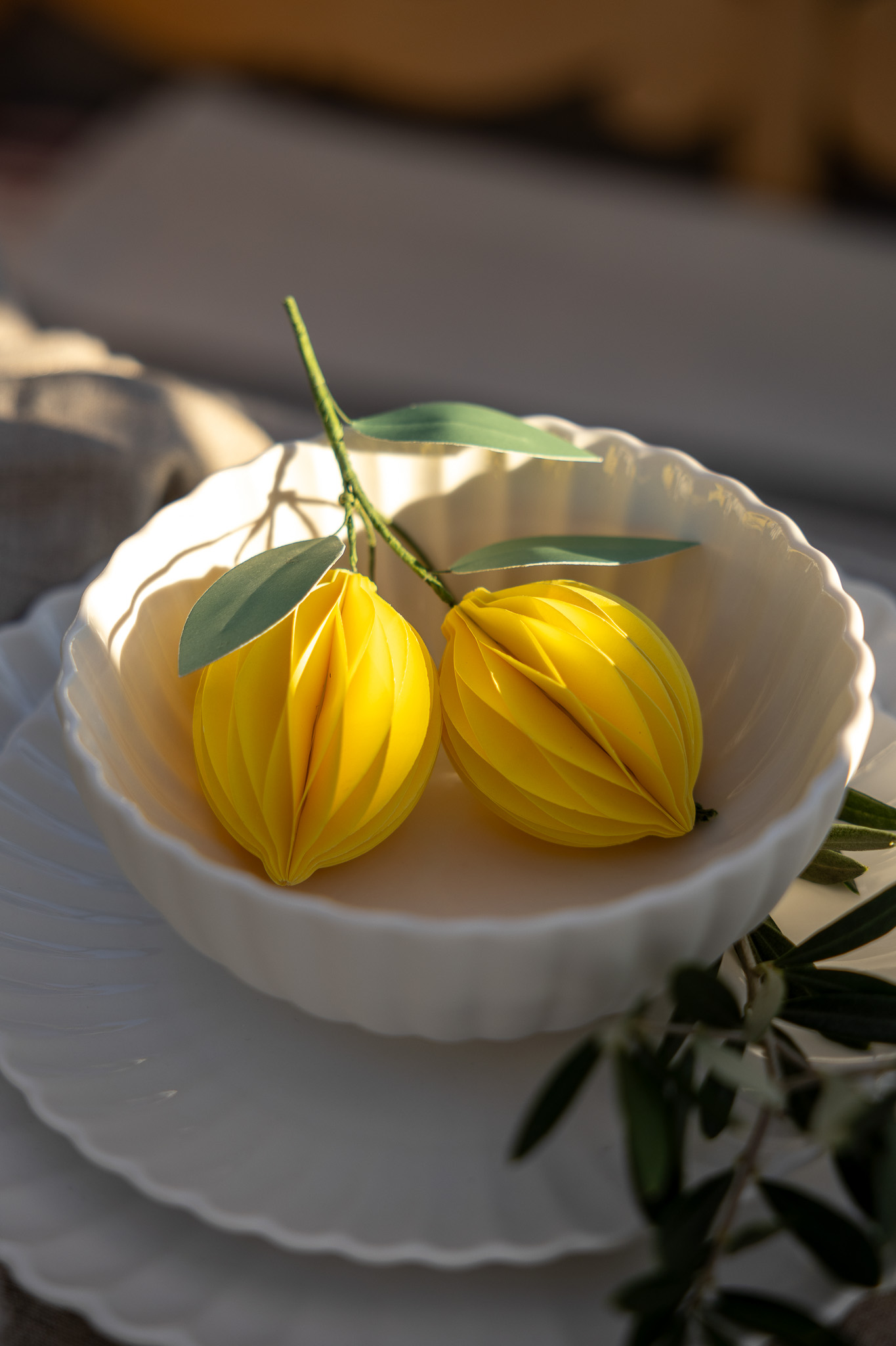 Lush - Lemon - Hanging double decoration - Folded paper - 3