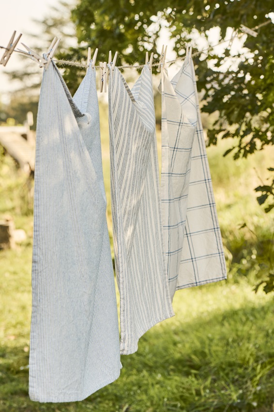 Ernst Kitchen Towel 47x70 striped blue/beige - 11