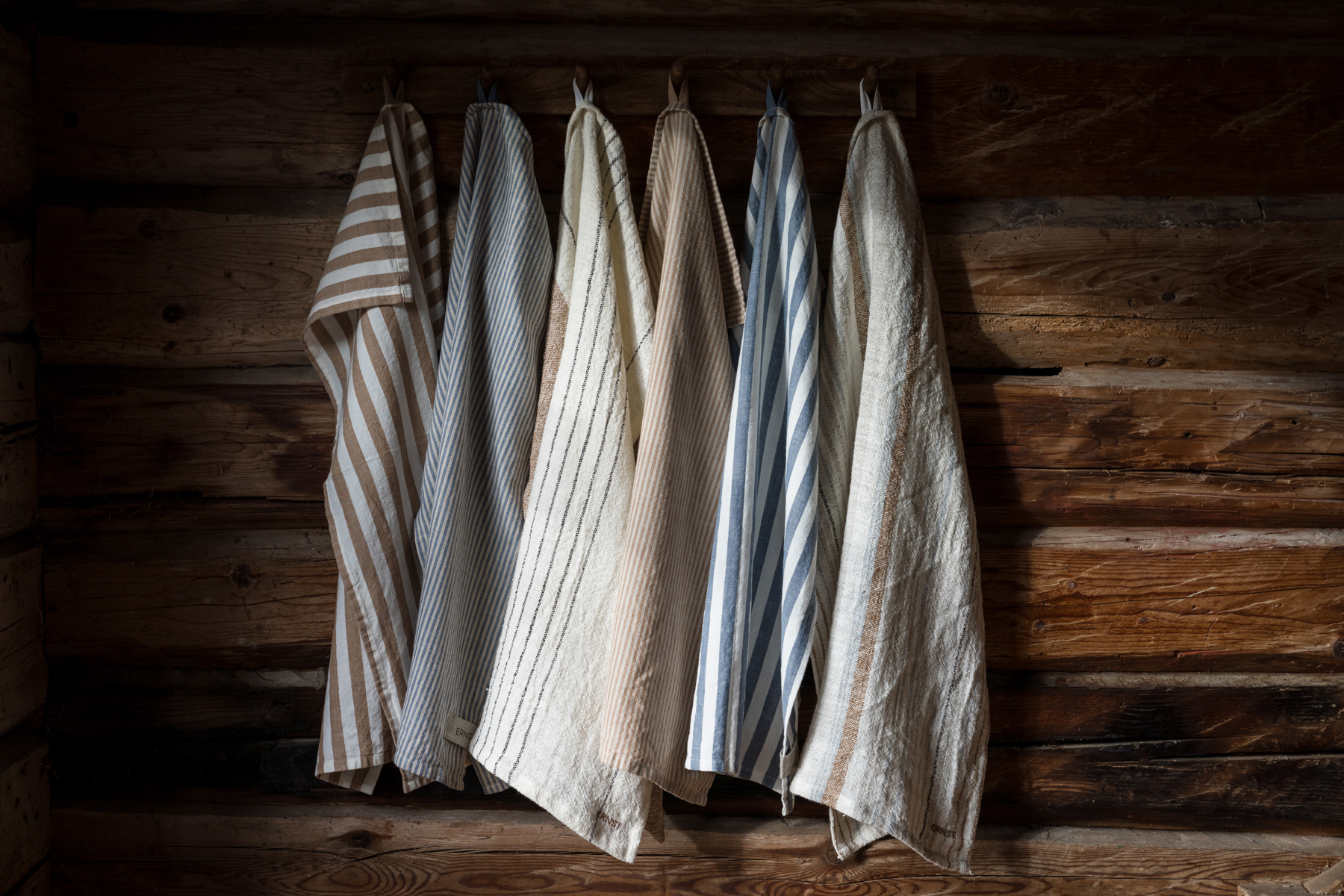 Ernst Kitchen Towel 47x70 striped blue/beige - 5