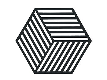 Zone Grytunderlägg Hexagon Silikon Svart
