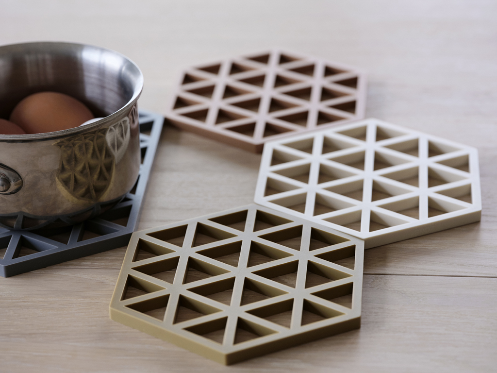 Zone Grytunderlägg Triangles Silikon Beige - 2