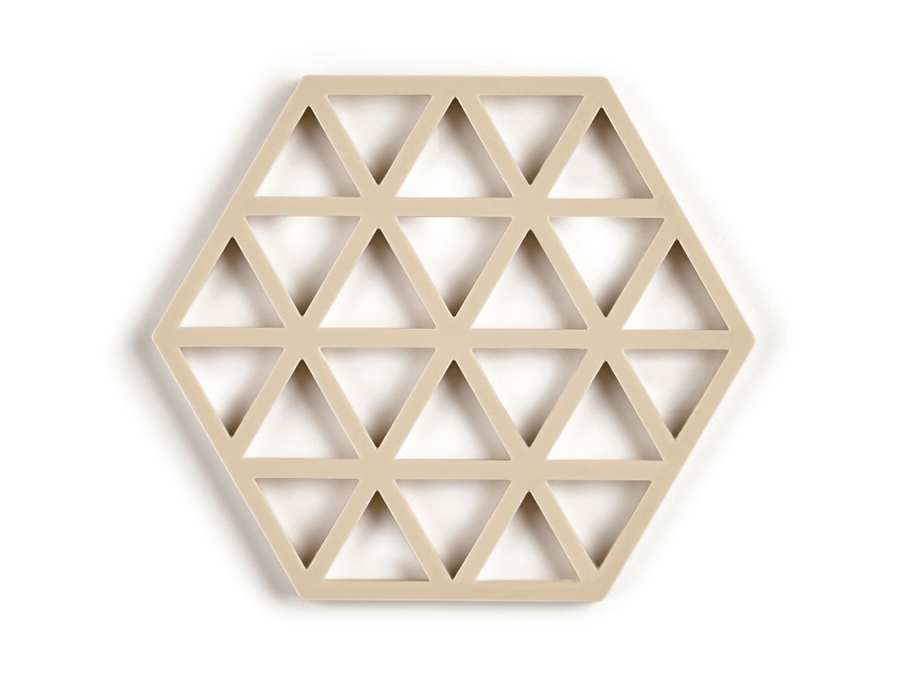 Zone Grytunderlägg Triangles Silikon Beige