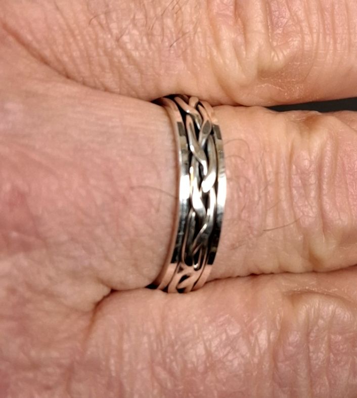 Silverring - Nätt flätad spinner ring - 3