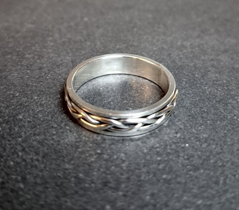 Silverring - Nätt flätad spinner ring