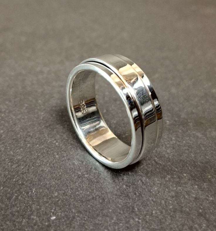Silverring - Slätt Spinner ring - 2