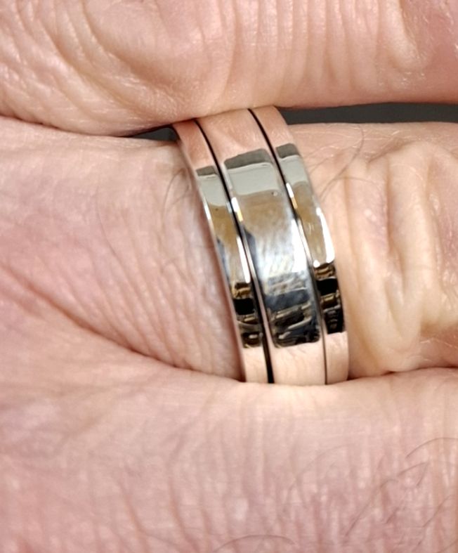 Silverring - Slätt Spinner ring - 3