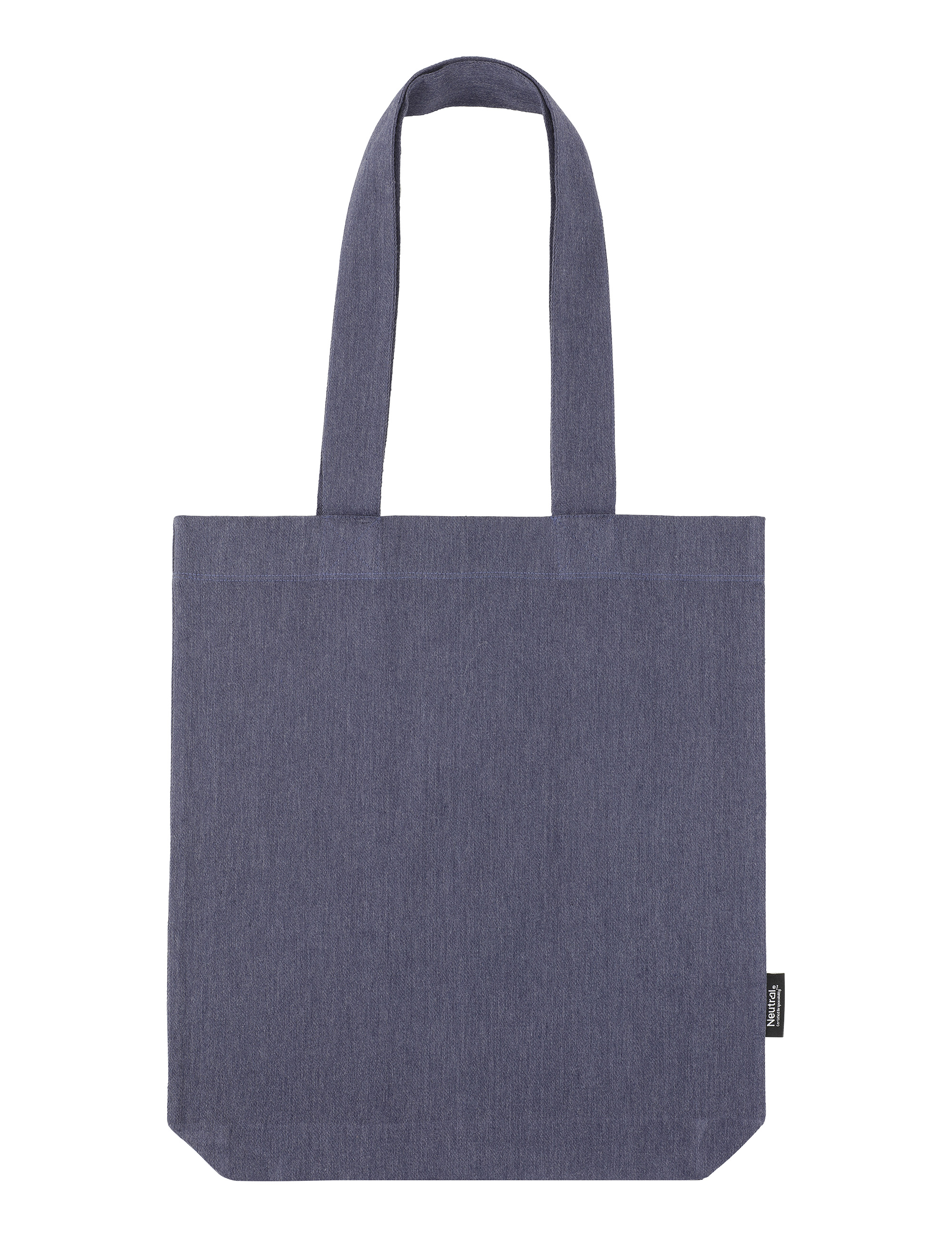 RECYCLED COTTON TWILL BAG - Neutral - 100% Recycled -  Navy Melange - 2