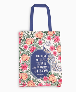 Steel Mill & Co UK : Jane Austen Pride and Prejudice Tote Bag - Rejäl Tygväska med tvåsidigt tryck