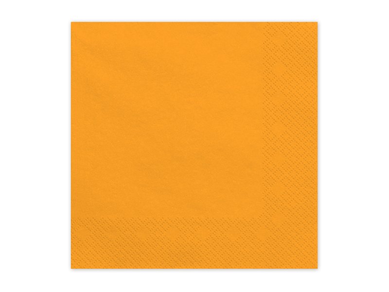 Orange pappersservetter 33 x 33 cm i 20-pack för Halloween, höstfest och festdukning.