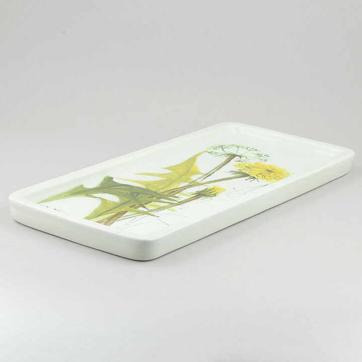 Hilkka-Liisa Ahola (Kukka 1958) Rectangular Wall Plaque with Yellow Flowers 42 cm