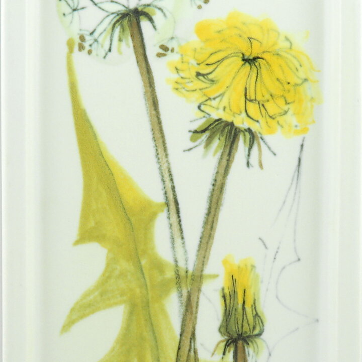 Hilkka-Liisa Ahola (Kukka 1958) Rectangular Wall Plaque with Yellow Flowers 42 cm