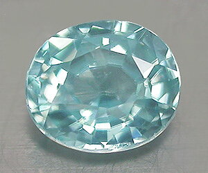 Impresionante piedra preciosa de circón azul ovalada suelta de brillo superior natural de 0.50 ct