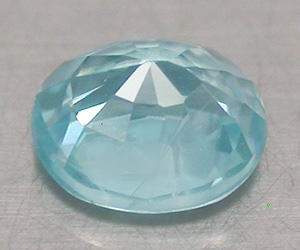 Impresionante piedra preciosa de circón azul ovalada suelta de brillo superior natural de 0.50 ct - 2