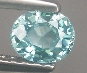 Impresionante piedra preciosa de circón azul ovalada suelta de brillo superior natural de 0.50 ct - 3