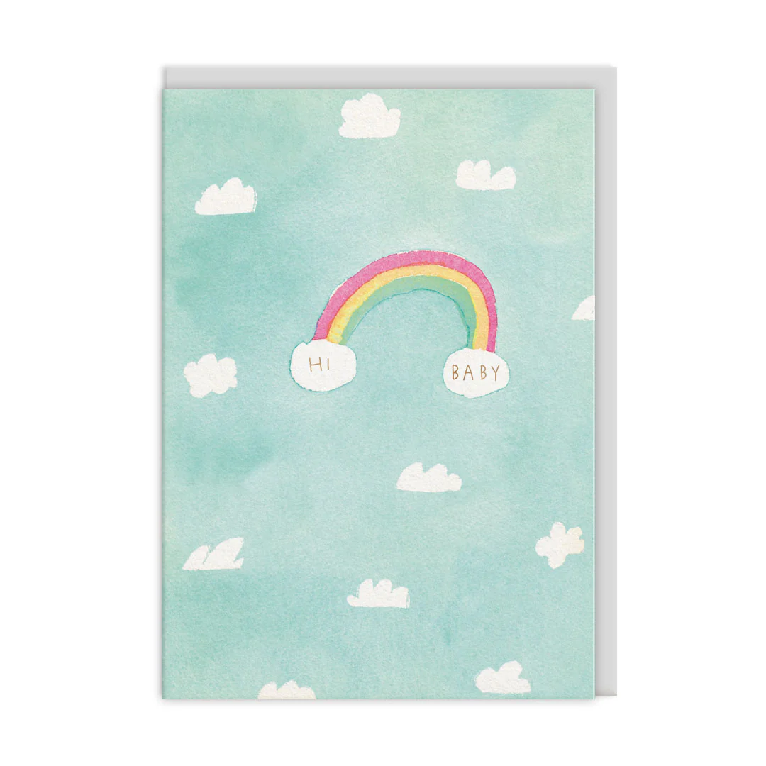 Hi Baby Rainbow Greeting Card