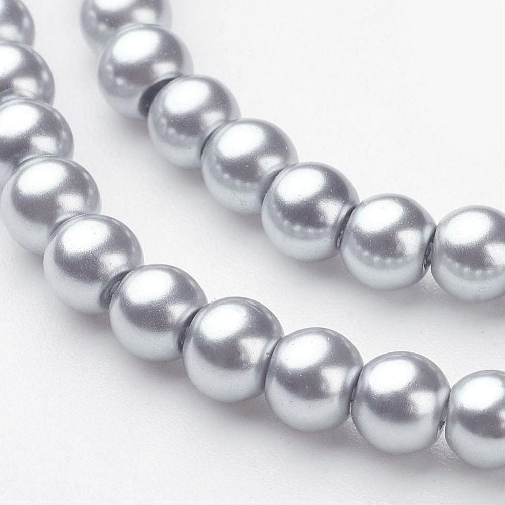 Glasvax 4mm silvergrå